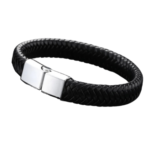 Black Leather Bracelet