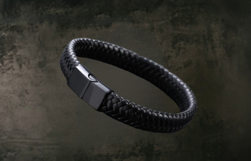 Black Leather Bracelet